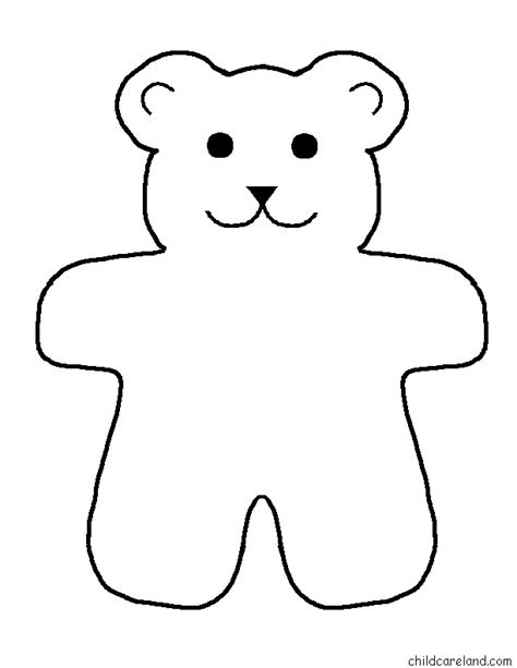 Teddy Bear Printable Template